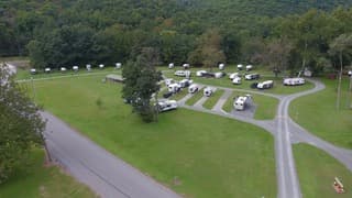 Aerial view of RV sites