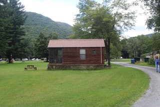 Wood-sided cabin